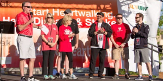 Tim Arnold speaking at the 2017 Midlands Heartwalk